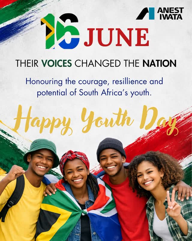 Today, we honour the courage and determination of the young people whose voices helped shape our nation.
Happy Youth Day, South Africa. 🇿🇦
.
.
#YouthDay2026 #SouthAfricanYouth #FutureLeaders #AnestIwataSA