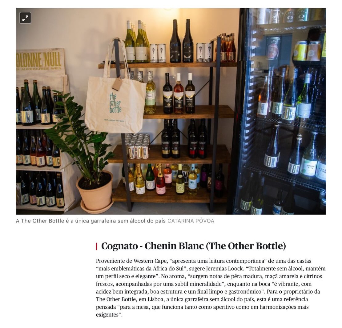 Very happy to see Cognato Chenin Blanc featured in Público’s Dry & Low January article
Always encouraging to see the low & no space getting thoughtful, mainstream attention.
And a big thank you to Jeremias at @jeremias_tob_distribution for all the hard work he’s doing with Cognato in Portugal — it really makes a difference.
Obrigado, Jeremias. Estamos muito gratos pelo teu apoio 🇵🇹
#cognatowines #lowandlow #mindfuldrinking #dryjanuary #