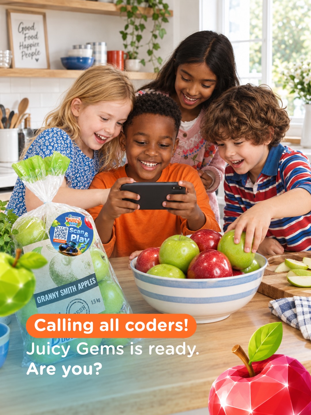 Little coders. Big adventures. 🍏🎮 Grab a crunchy s…